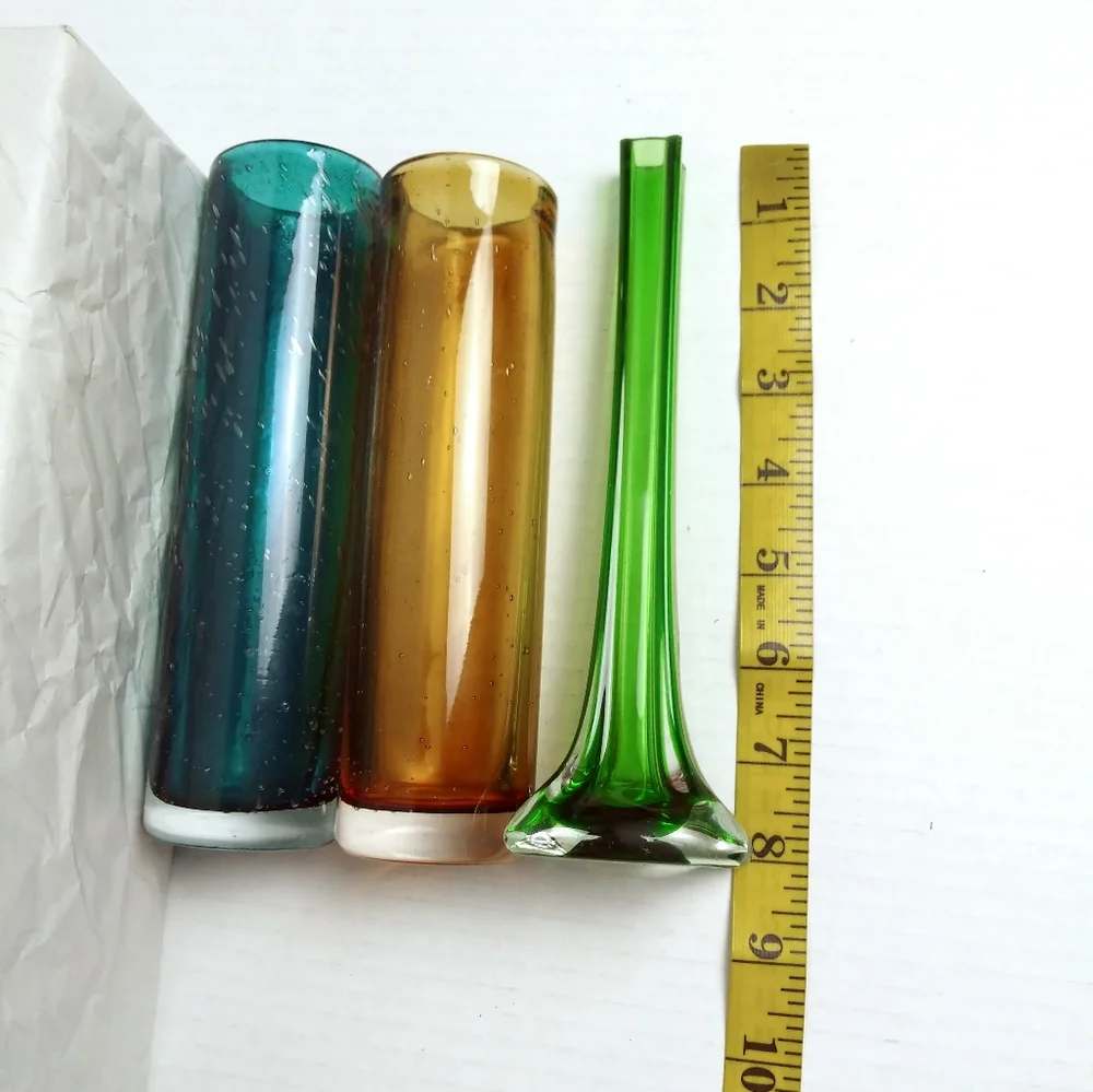 Bund Vases Glass Vintage Bud Vases Bundle Of 3